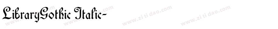 LibraryGothic Italic字体转换